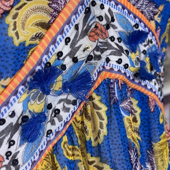 ANTHROPOLOGIE Verb By Pallavi Singhee Vineyard Tiered Maxi Dress Size 8 NWT - Picture 9 of 16